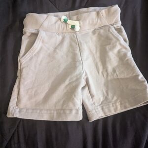 Gray Baby Shorts with Green Accent
